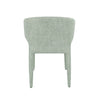 Back view of Lago Fabric Dining Chair in sage fabric upholstery