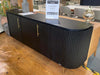Black Lantone Buffet on Black November Sale with gold handles at Taste Furniture Adelaide