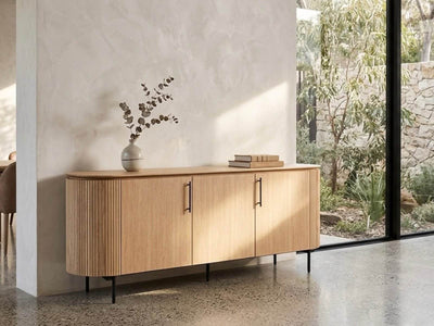 Lantone Buffet Sideboard in natural oak with modern design and ample storage