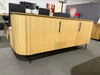 Lantone Oak Buffet Sideboard with clean lines and modern design, natural finish, ample storage.