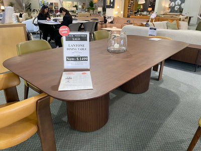 Lantone dining table in walnut finish on Black November Sale at Taste Furniture Adelaide