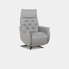 Riley Leather Armchair in high-grade leather with metal legs, ergonomic design for luxury and comfort.