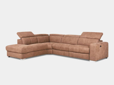 Tusmore 3.5-Seater Open Corner Sofa with Recliner, plush upholstery, contemporary design, ideal for stylish living rooms.