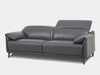 Mayor 2.5 Seater Sofa with Recliner in sleek gray upholstery.