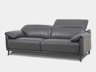 Mayor 2.5 Seater Sofa with Recliner in sleek gray upholstery.