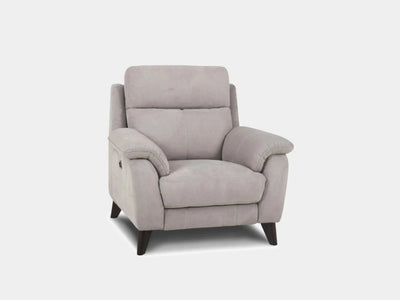 Lenora 1 Seater Recliner Sofa with soft fabric upholstery and smooth reclining mechanism.