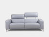 Marlo 2.5 Seater Recliner Sofa in gray, modern design with two reclining mechanisms.