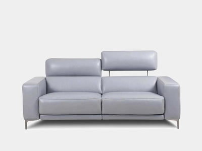 Marlo 2.5 Seater Recliner Sofa in gray, modern design with two reclining mechanisms.