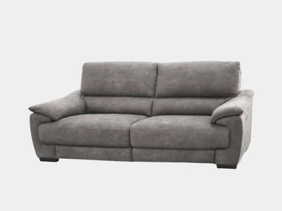 Penrose 2.5 Seater Recliner Sofa in grey fabric with plush cushions and modern design.