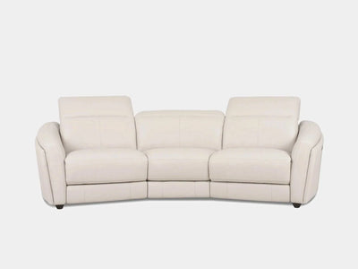Royale 3 Seater Curved Recliner Sofa with fabric or leather upholstery.
