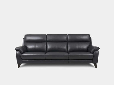 Lenora 3.75 Seater Recliner Sofa in leather upholstery, featuring elegant design and reclining seats.