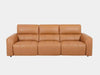 Sogno 3.75 Seater Recliner Sofa in tan, featuring two electric recliners and luxurious upholstery.