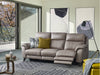 Lenora 3 Seater Sofa with Recliner in a modern living room with reclining end, showcasing sleek design and comfort.