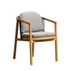 Lincoln outdoor dining chair with A-Grade teak frame, grey cushion and black rope detailing