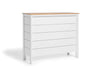 Luzon Outdoor Bar Table with teak top and built-in storage for outdoor entertaining