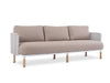 Majorca 3 Seater Outdoor Sofa with teak frame, artisanal woven sides, and beige Sunbrella cushions for all-weather comfort