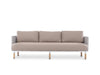 Majorca 3 Seater Outdoor Sofa with solid teak frame, artisanal woven sides, and cushioned seats in Sunbrella fabric for outdoor use