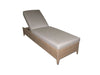 Malibu Sun Lounger in natural Kubu synthetic wicker with grey cushion and adjustable backrest