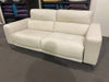 Cream-colored Marlo 2.5 seater electric recliner sofa with headrest on clearance sale