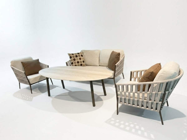 Matino 4-piece outdoor lounge set with 2.5-seater sofa and two 1-seater sofas