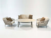 Matino 4-piece outdoor lounge set with low dining table and sofa seating