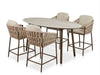 Matino 5-piece outdoor high dining set with four bar chairs