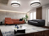 Mayor 3.75 Seater Sofa with Recliner in modern living room setting, showcasing spacious and elegant design.