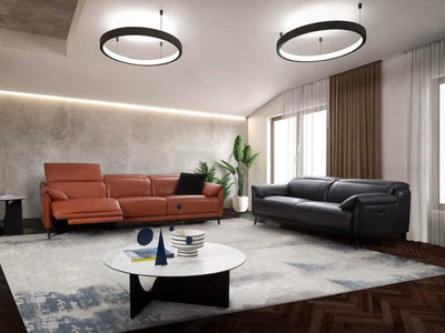 Mayor 3.75 Seater Sofa with Recliner in modern living room setting, showcasing spacious and elegant design.