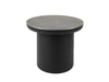 Charcoal Mesa Outdoor ceramic side table with powder coated aluminium frame and thick ceramic top