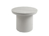 White Mesa Outdoor ceramic side table with powder coated aluminium frame and thick ceramic top