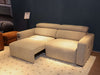 Metro 3 Seater Sofa Bed in beige, sleek design, convertible with adjustable back height, suitable for modern living spaces.