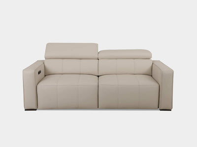 Metro 3 Seater Sofa Bed in light beige, convertible design.