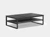 Miami Lift-Top Outdoor Coffee Table in charcoal, robust aluminum frame with lift-top design for versatile use and storage.