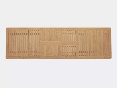 Milan Outdoor Teak Extendable Dining Table with premium A-grade teak tabletop.