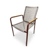 Milan Outdoor Rope Chair with woven rope design and aluminium frame in outdoor setting