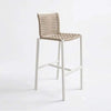 Napoli Outdoor Rope Dining Chair with powder-coated aluminium frame and all-weather rope in white and beige options
