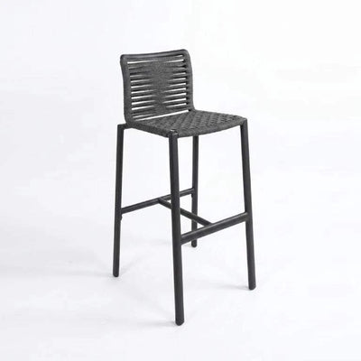 Napoli Outdoor Rope Dining Chair with powder-coated aluminium frame and all-weather rope in white and charcoal colors