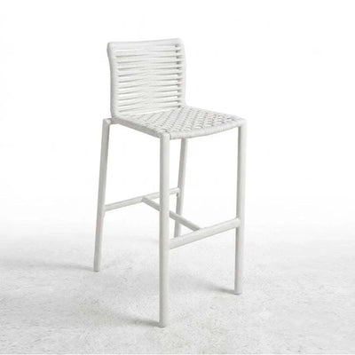 Napoli Outdoor Rope Dining Chair with powder-coated aluminium frame and all-weather rope in white and beige options