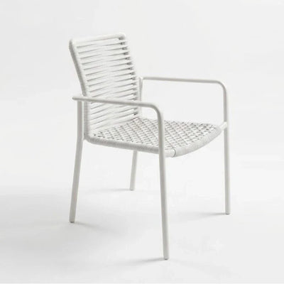 Napoli Outdoor Rope Dining Chair with aluminium frame and woven rope seat in modern outdoor setting