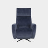 Nessa Recliner Chair in sleek blue upholstery, perfect for modern living spaces.