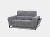 Norfolk 2 Seater Sofa in gray fabric with modern design and slim black legs.