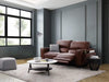 Norfolk 2 Seater Sofa in a modern living room setting with elegant brown upholstery.