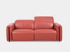 Oakland 2.5 Seater Sofa with red upholstery and adjustable backrest.