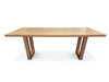 Oakridge Dining Table in Tasmanian Oak veneer with angled timber legs