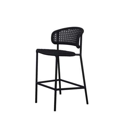 Butterfly Outdoor Bar Chair with elegant weaving and durable aluminum frame.