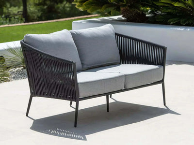 Jiselle Outdoor Lounge 2.5 Seater Rope Sofa with Italian woven design.
