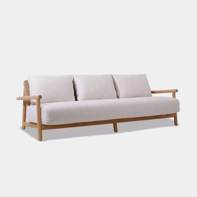 Bahama Outdoor Lounge - 3 Seater Outdoor Sofa made of teak wood with Sunbrella fabric cushions.