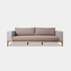 Manhattan Outdoor Lounge - 3 Seater Outdoor Sofa with teak wood base and handwoven wicker.