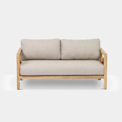 Harvard Outdoor Lounge - 2 Seater Outdoor Sofa with teak frame and Sunbrella cushions.