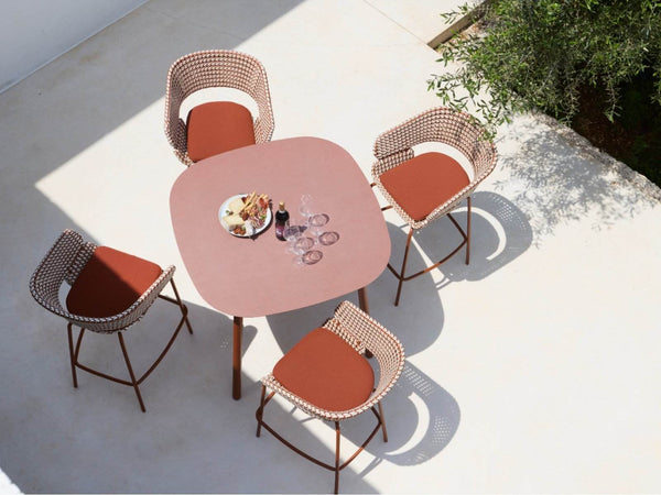 Palma Outdoor Ceramic Bar Table with aluminium frame and ceramic top for contemporary outdoor entertaining